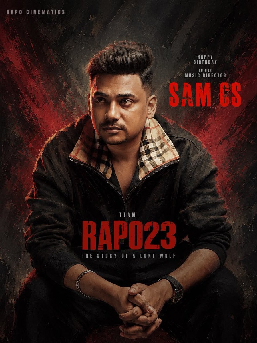Tinkusayz's tweet photo. Team #RAPO23 wishes their Music director @SamCSmusic a Very Happy Birthday!
Starring Energetic Star @ramsayz ๐บ๐ค
Written & Directed by #๐๐ผ๐๐
Produced by Krishna Pothineni
A @RAPO_Cinematics Production.
@DOP_Tirru #ASPrakash @PeterHeinOffl https://t.co/g0D05FhAxF