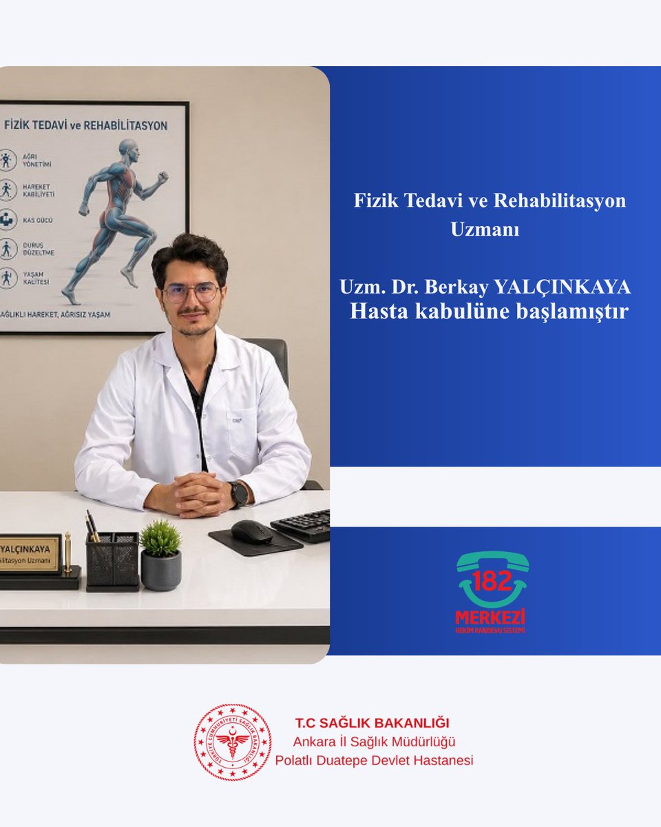 polatlidevleth's tweet photo. 1996 Samsun doğumlu.2021 yılında Ankara Üniversitesi Tıp Fakültesinden mezun oldu.2026 yılında Hacettepe Üniversitesi Hastanesinde Uzmanlık İhtisasını tamamlayan Uzm.Dr. Berkay YALÇINKAYA Hastanemizde Hasta kabulüne başlamıştır. https://t.co/6Eecan9nGS