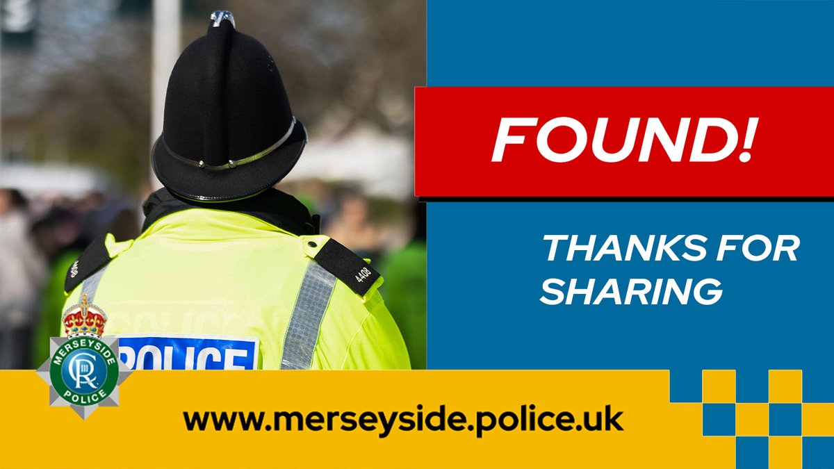 MerseyPolice's tweet photo. #FOUND | Thanks to everyone who shared our appeal to find #missing Harry Evans from #Birkenhead and Liverpool teenager Mia Davies. They have both been located safe and well.

Sharing our appeals really does make a difference 💙 https://t.co/zfYG3McjAZ