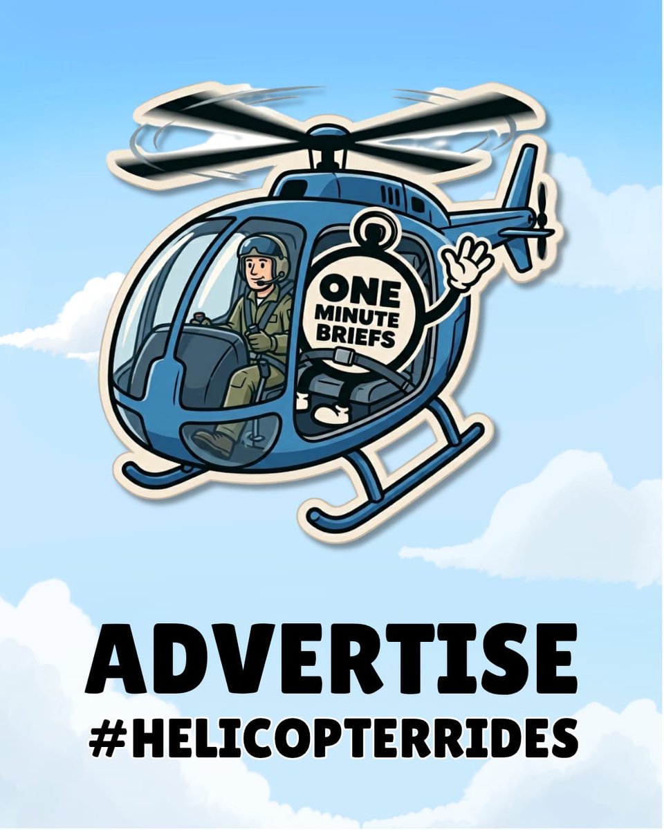 OneMinuteBriefs's tweet photo. One Minute Brief of the Day - 30/07/26
Create posters to advertise #HelicopterRides 🚁

💡 Enter today’s brief on X and/or LinkedIn to feature on our daily Facebook Round-Up.

📲 You can also share submissions on Insta via posts & stories.

* Notes/Scribbles/Designs all welcome. 
* Enter as many times as you like.
* Remember to add your name/handle in the top-left corner. 

🔄 Likes/Reposts appreciated. Sharing is caring. 

⏱️ Deadline 6pm BST

The daily creative competition for quick-thinkers, advertising creatives, copywriters, graphic designers and marketing enthusiasts…

Everyone’s welcome. 👋
