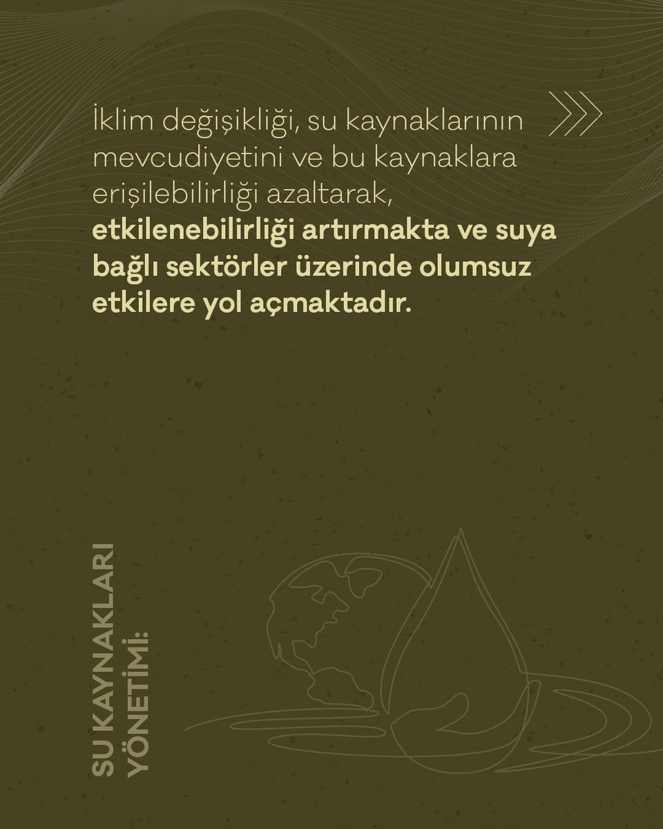 TC_iklim's tweet photo. İklim Değişikliğine Uyum Stratejisi ve Eylem Planı kapsamında “su kaynakları yönetimi” iklime uyumlu şekilde yeniden düzenlenmektedir.

#COP31 #Türkiye #Antalya #İklimDeğişikliği https://t.co/65fwblWrS0