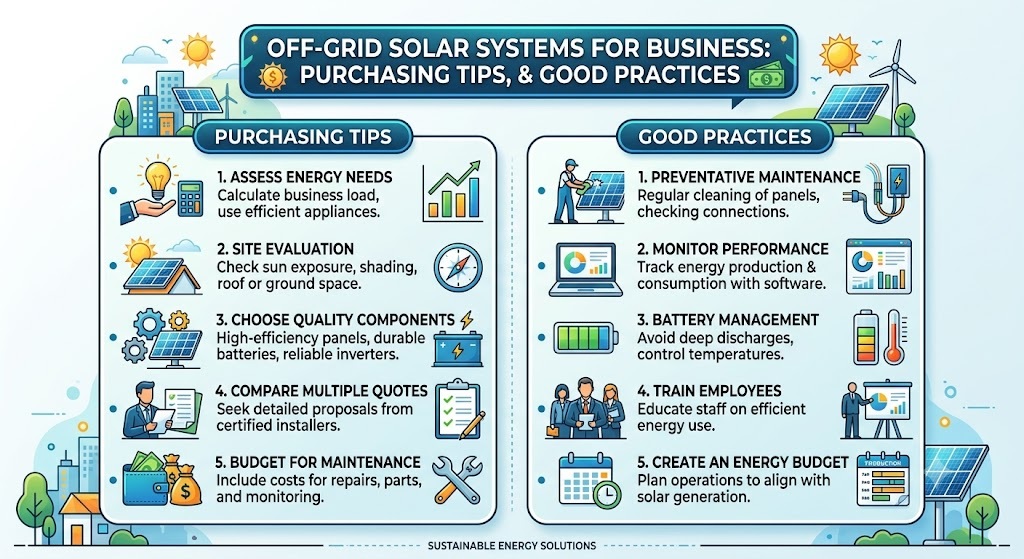 vipul_edu's tweet photo. Off-grid solar systems for business: Purchasing tips, &amp; Good practices
https://t.co/jrnwz4ZqpL
Learn off-grid solar system purchasing tips, key components, installation steps, and best practices for businesses. https://t.co/PEbbjTqewG