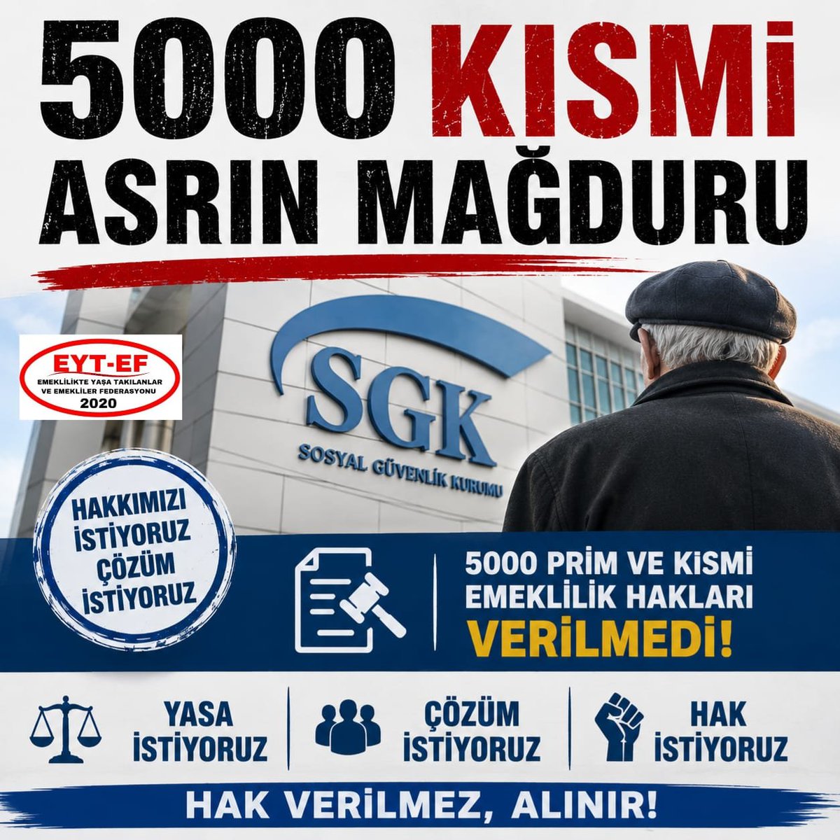 ebrucoha1's tweet photo. EYT
👇
#5000KısmiAsrınMağduru

5000 Kısmi yolda kaldı.
Yıllar geçti ömür azaldı.

Alın teri yerde kalmaz.
Bu mağduriyet asra sığmaz.

Emek var hak var.
Her yürekte sitem var.

Unuttu sanmayın bizi.
Adalet bekleyen yüzbinler var.

#YüzyılınMağduruEmekliler
@RTErdogan
@isikhanvedat https://t.co/wyYqVDTIoF
