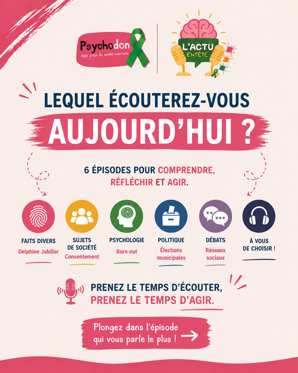 Le_Psychodon's tweet photo. 🎙️ Et si un podcast vous aidait à mieux comprendre le monde qui vous entoure ?
us.
🎧 Parce que comprendre, c’est déjà agir ➡️https://t.co/Z37digyIMM

@SudRadio @Uniopss @dmeillerand 
#Psychodon #LActuEntête #Podcast https://t.co/yyt3jACkgH