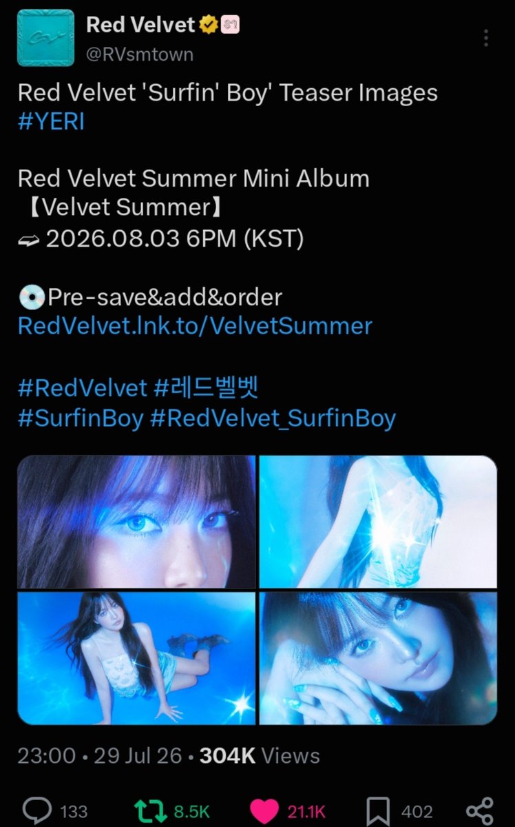 luvyrrv's tweet photo. this is not important but looking at currently yeri teaser getting most likes among the members on this platform and also some of teaser on IG really makes me happy 🥹🫶🏻and also looking at her youtube doing well now also🥹 it's time for her to shine ✨ https://t.co/hGJiJSPRRL