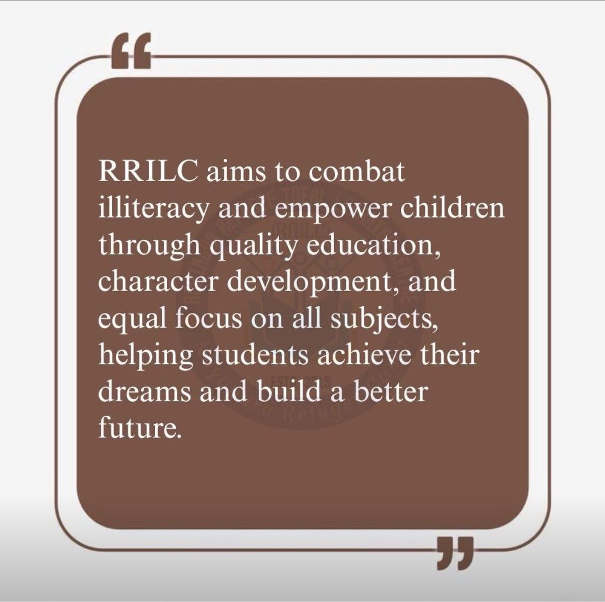 rrilc2015's tweet photo. What is RRILC?

RRILC (Rohingya Refugee Ideal Learning Centre) is a community-led educational institution in Nayapara Registered Refugee Camp, Bangladesh.

Want to get involved or show your support?

Follow @rrilc2015 to learn more. https://t.co/J4hazdOYi9