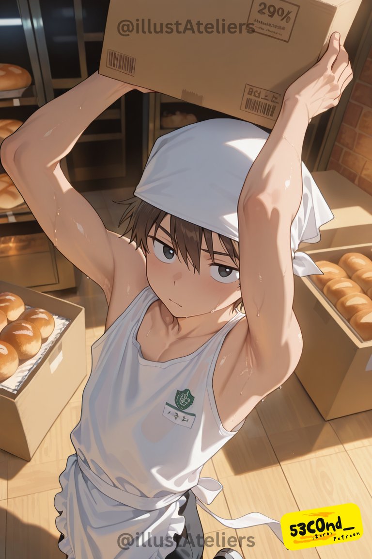illustAteliers's tweet photo. Freshly baked bread and a very fresh part-timer. Junya at your service! 🍞💛
#JunyaAzuma #東潤也 #TakopisOriginalSin #タコピ���の原罪 https://t.co/rxMqRkPixp