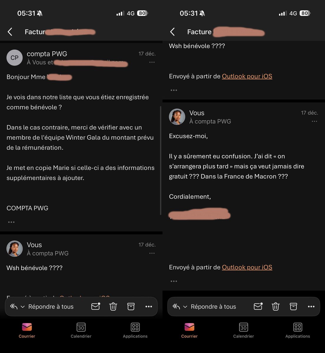 Esban_'s tweet photo. J’ai été contacté en DM par @nanalytiks (sur insta et tiktok) et elle m'a donné tous les documents qui confirment ces dires et m'a autorisé à expliquer.  

Les dirigeants de CLIMLOC, Victor Nihoul et Wesley Wasielewski avaient organisé un Winter Gala en décembre 2025 (globalement une fête de bourges), elle a été embauchée comme hôtesse et elle n’a jamais été payée.  

Elle a travaillé de 18h à 6h du matin pendant 2 jours et devait être payée 360€ selon les documents fournis.
  
Lorsqu'elle a réclamé son dû, elle a reçu une réponse disant qu'elle était enregistrée en tant que "bénévole".
  
Elle les a mis en demeure, à l'heure actuelle elle n'a toujours pas été payée.