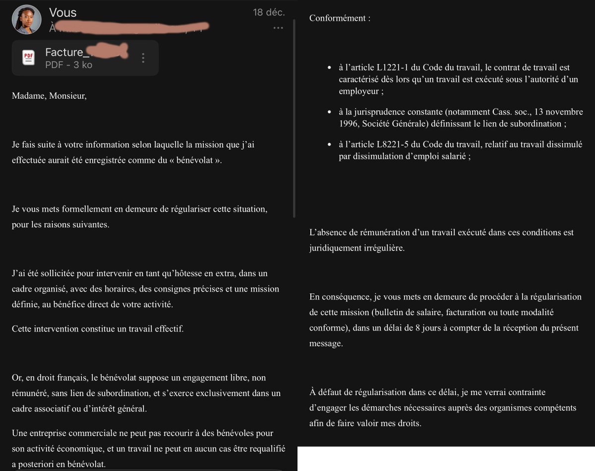 Esban_'s tweet photo. J’ai été contacté en DM par @nanalytiks (sur insta et tiktok) et elle m'a donné tous les documents qui confirment ces dires et m'a autorisé à expliquer.  

Les dirigeants de CLIMLOC, Victor Nihoul et Wesley Wasielewski avaient organisé un Winter Gala en décembre 2025 (globalement une fête de bourges), elle a été embauchée comme hôtesse et elle n’a jamais été payée.  

Elle a travaillé de 18h à 6h du matin pendant 2 jours et devait être payée 360€ selon les documents fournis.
  
Lorsqu'elle a réclamé son dû, elle a reçu une réponse disant qu'elle était enregistrée en tant que "bénévole".
  
Elle les a mis en demeure, à l'heure actuelle elle n'a toujours pas été payée.