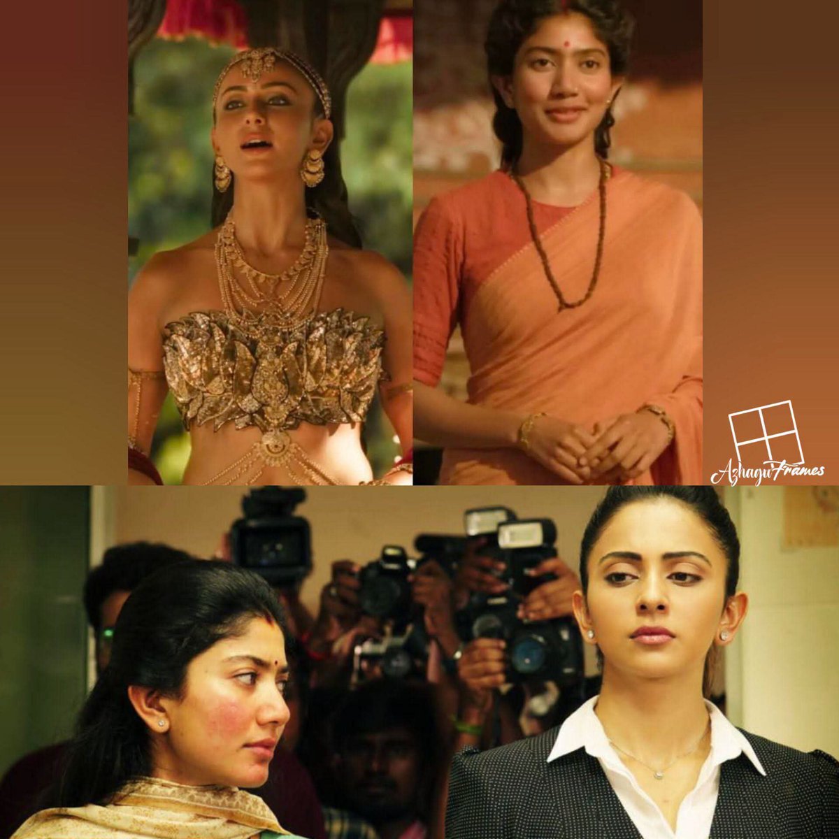 AndruDarlz's tweet photo. Sai Pallavi &amp; Rahul preet singh in parallel universe: 

~ NGK la than en purusan pinnadi suthi en thaali arutha, ingayum en purusanuku vandhutiya diii nee 😂 https://t.co/7a0PCJFjd1