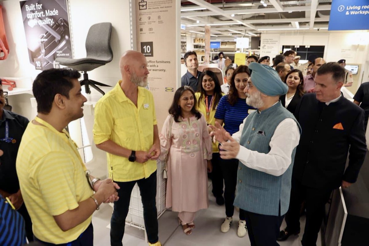 LtGovDelhi's tweet photo. Inaugurated IKEA’s new store at Saket today, in the presence of H.E. Jan Thesleff, Ambassador of @SwedeninIndia, and Mr. Patrik Antoni, CEO, IKEA India.

Accessible, affordable and sustainable living solutions are essential for Delhi’s growing families and young professionals. The arrival of this leading Swedish brand reflects increasing global confidence in Delhi’s economic potential and further strengthens the city’s position as a preferred destination for international investment and business, in line with the vision of #ViksitDelhi.

As Hon’ble Prime Minister Shri @narendramodi Ji has said, the world is investing in India with hope and enthusiasm, driven by confidence in India’s growth story, its stable policy environment and the strength of its vast consumer market.