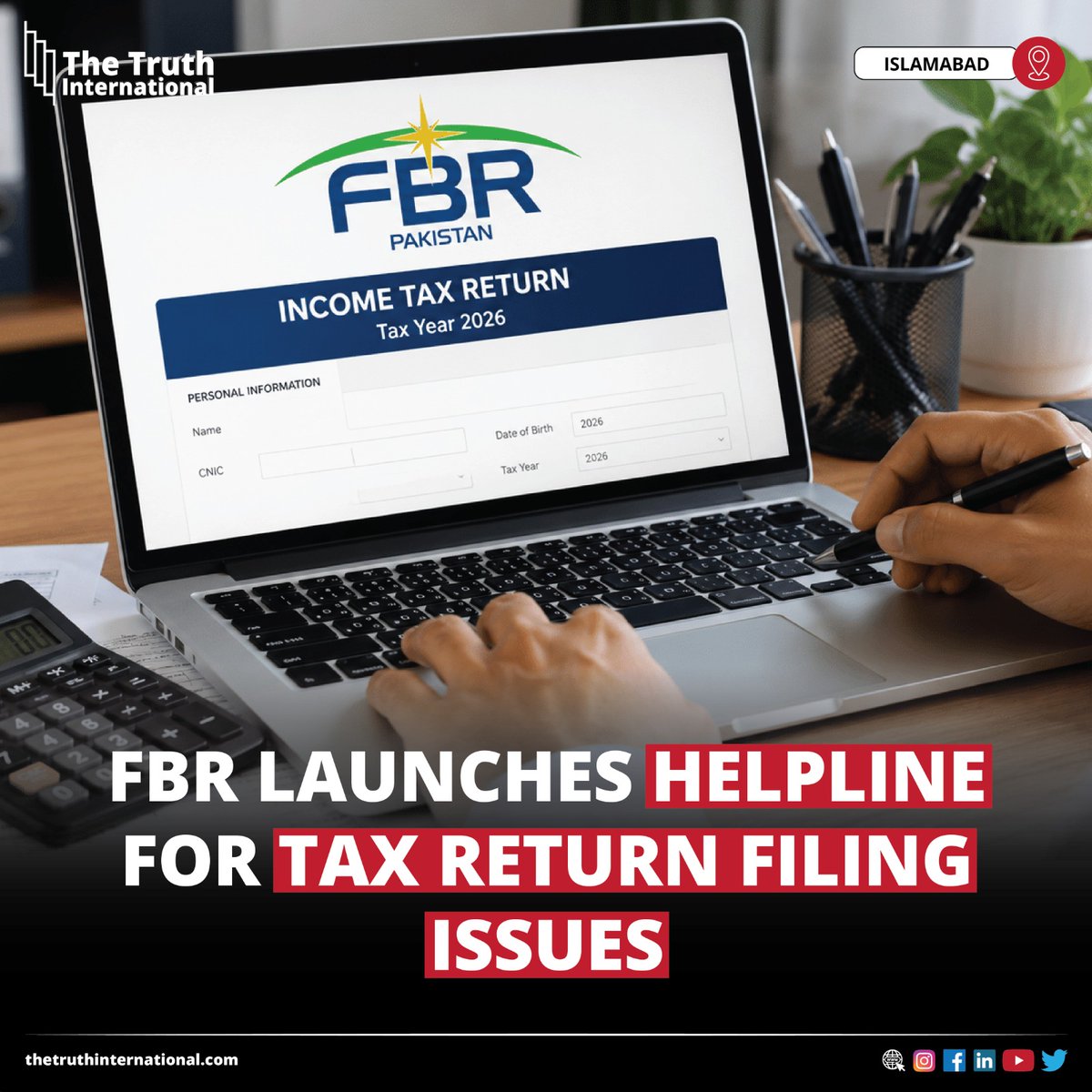 ttimagazine's tweet photo. FBR Launches Helpline for Tax Return Filing Issues
CLICK HERE: https://t.co/OdSwWORjkx
#FBR #Launches #Helpline #Tax #Return #Filing #Issues #Islamabad #TTI https://t.co/Ykv1rix50A