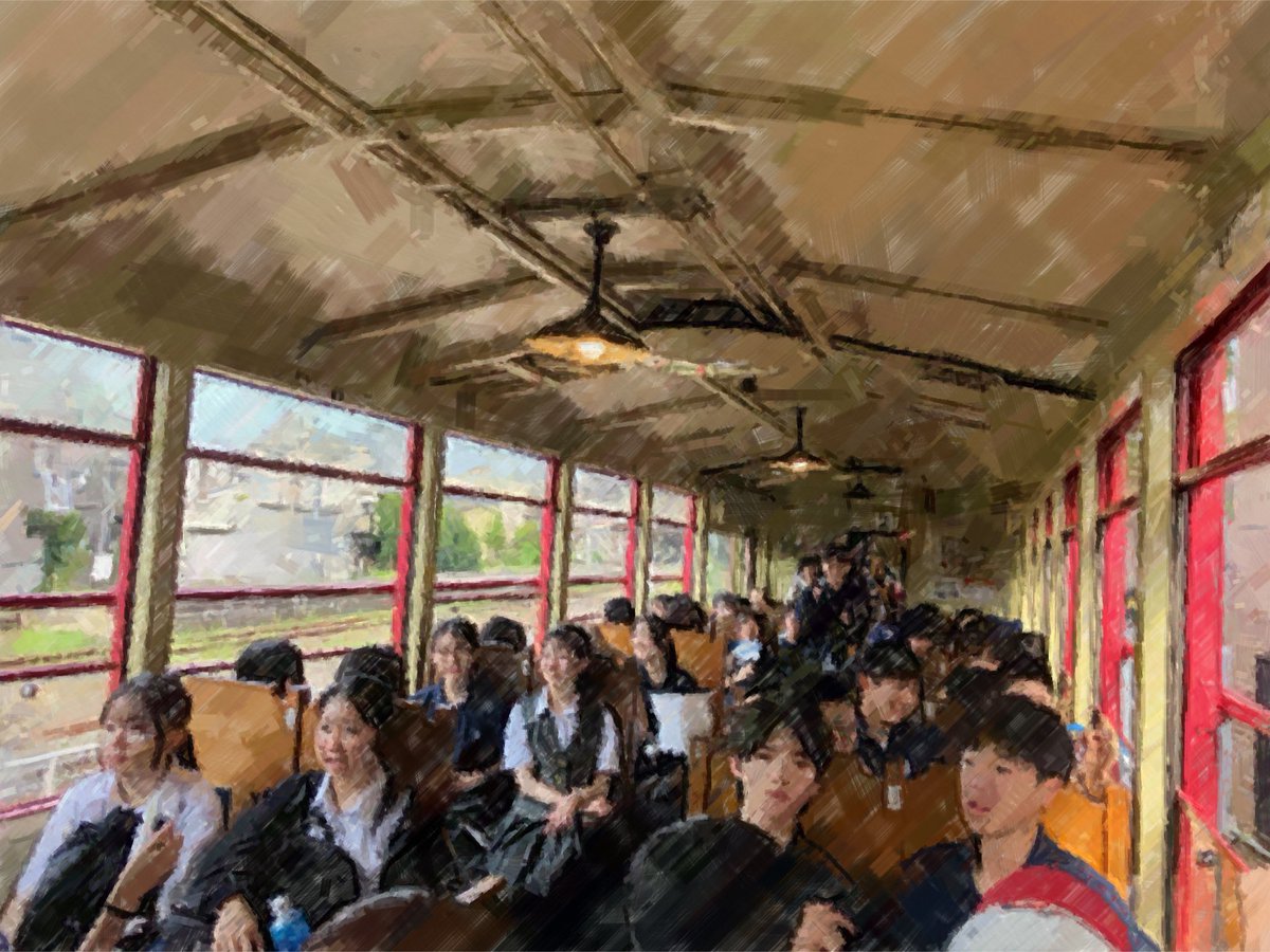 onarimonjh's tweet photo. 夏季学園２日目11
トロッコ嵯峨駅から亀岡駅まで向かっています。 https://t.co/2UjcbotOk0