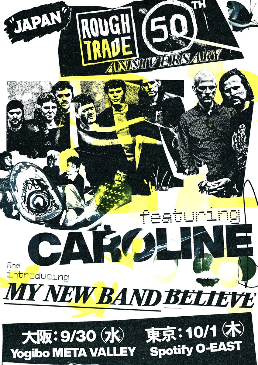beatink_jp's tweet photo. 【チケット一般発売中】

Rough Trade 50周年を祝し、
caroline × My New Band Believe 来日決定！  

大阪 2026.09.30 (WED)  
東京 2026.10.01 (THU)   

公演詳細、チケット購入は下記リンクより。 https://t.co/zqUYI0aTgj

@RoughTradeRecs https://t.co/caAlkw2iYe