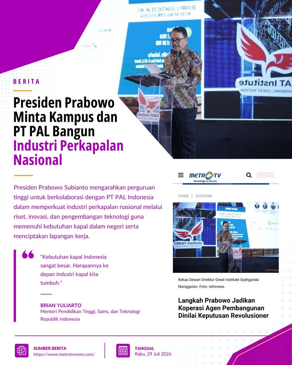 ai_hanif's tweet photo. Dengan persatuan, kesiagaan bangsa tidak sekadar diukur dari pembangunan fisik. Ketangguhan sosial dan jiwa setara signifikansinya bagi bangsa tangguh.
Percepat Kesiapan Nasional https://t.co/ykqiB91qIF
