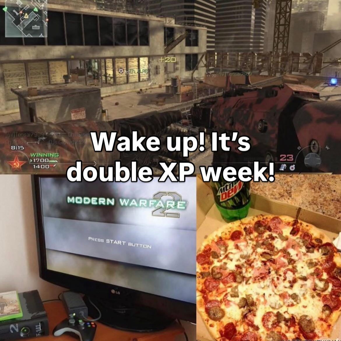 nostalgiaa's tweet photo. remember double XP weekend? https://t.co/Ec416MVtQS