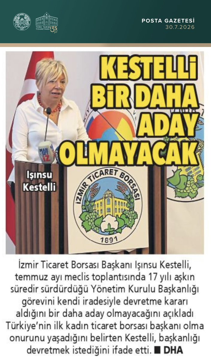 izmirticborsasi's tweet photo. #BasındaBiz https://t.co/NkIC4xGTAR