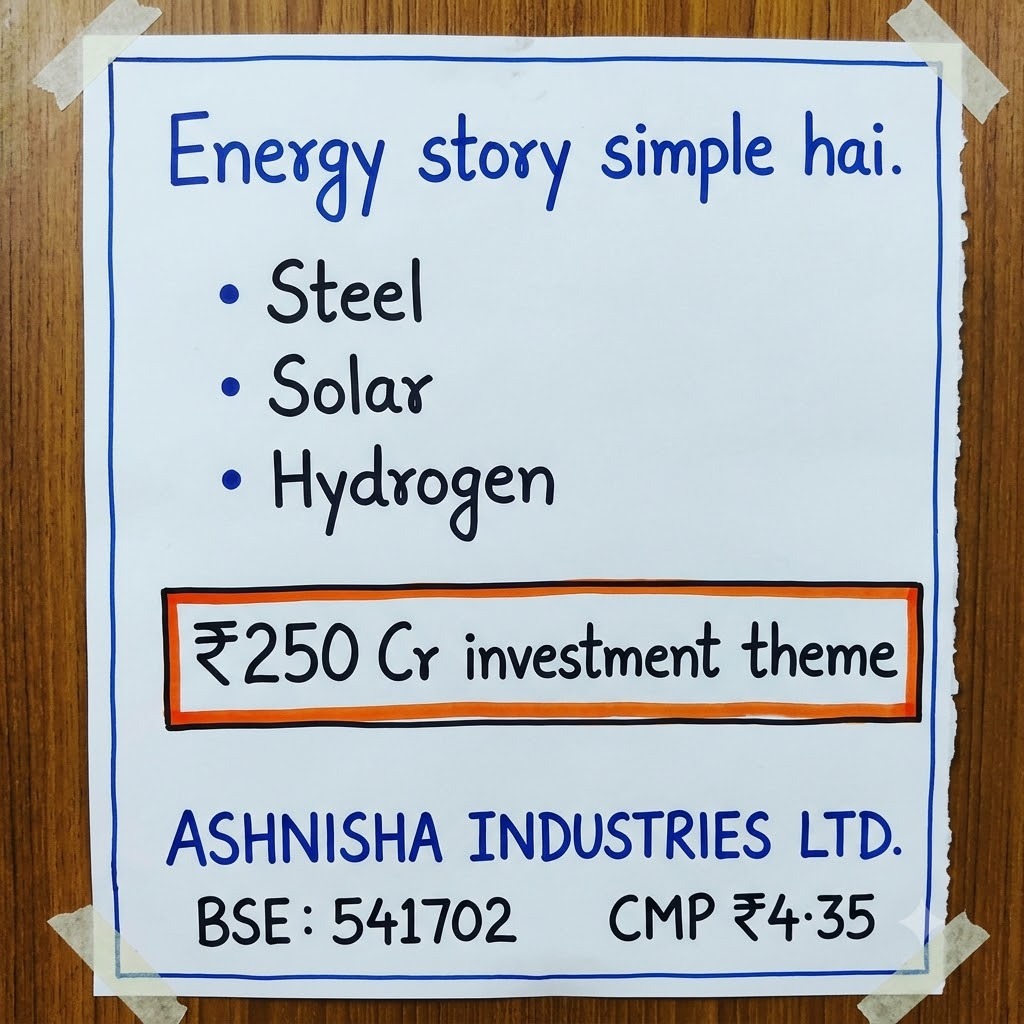 SaloniJ99_'s tweet photo. Ashnisha Industries - Hydrogen is the new frontier. ₹250 Cr investment confirmed. Solar plant complete. This is the Hydrogen Energy Stock! #HydrogenMultiBagger https://t.co/qzD50c1dva