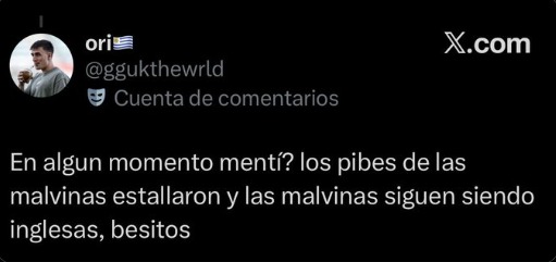 Malvinas_args's tweet photo. @Matt_fdc Y SEGUNDO ESTA GORDA URUGUAYA PORFAVOR. SE LA PASA RIENDOSE DE NUESTRA GUERRA, O LLAMARNOS N4ZIS PERO PARA VENIR EL 23 DE OCTUBRE A VER A BTS EN LA PLATA ES BUENA, CANSADA DE QUE USEN LA ARGENTINA CUANDO LES CONVIENE Y DESPUES NOS BASUREAN https://t.co/v0JuROtORY