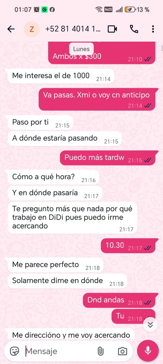 Chinitarega5xh's tweet photo. Chicos x si me ven quemada
El día marte
Este muchacho me estaba buscando pa servicio y ahí esta los mensajes no pongo ni más ni menos
Quedamos en un servicio y traerme. Ami casa pero yo me sentía fatal y le dije que me trajera. Ami casa https://t.co/tFHSnHt3xj