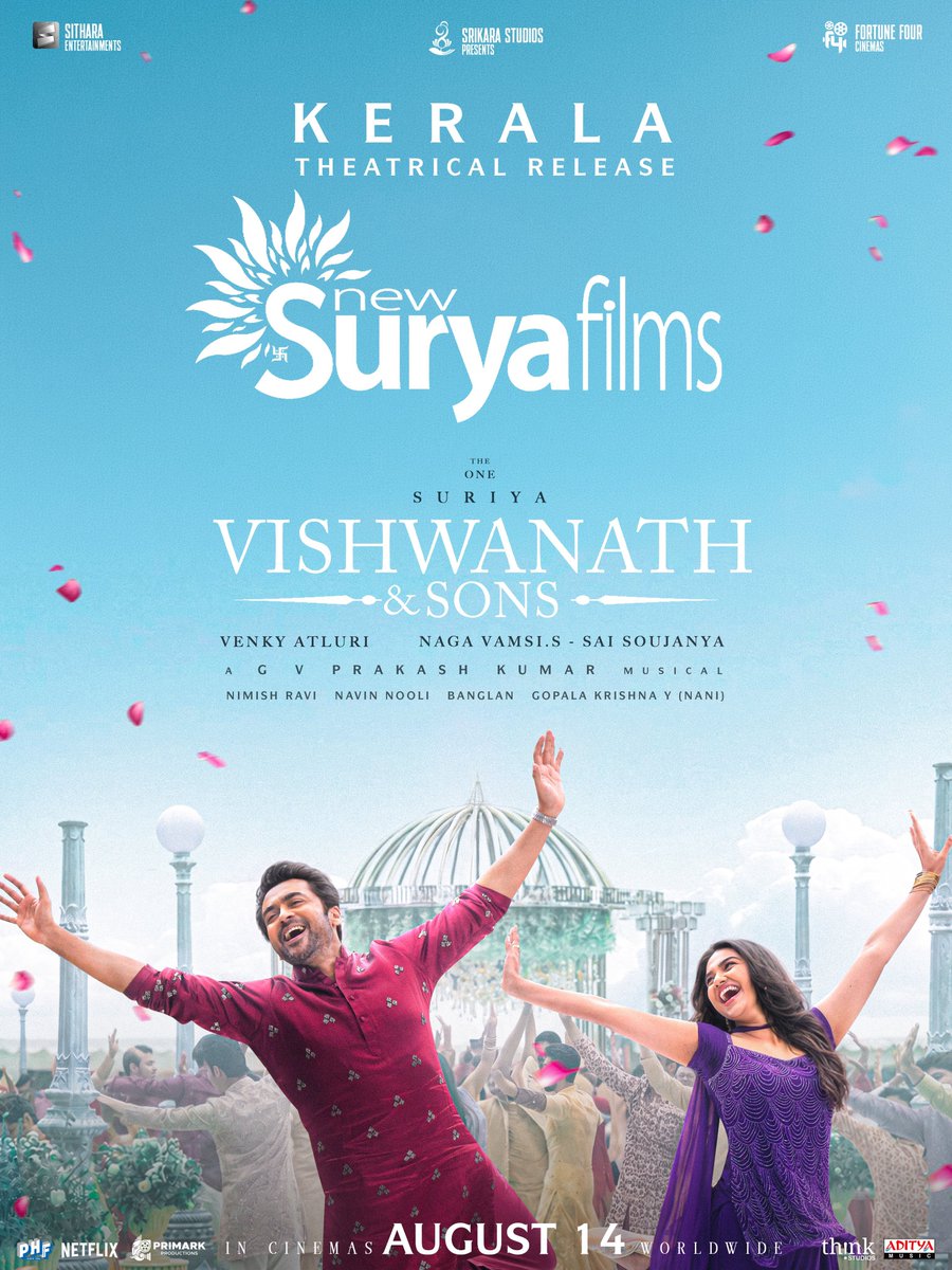 AnfieldBoy2255's tweet photo. #VishwanathAndSons Kerala Release Through New Surya Films 😍😍😍

Experience the magic on the big screen from August 14th ❤️❤️

#VASonAUG14th 
#Suriya #MamithaBaiju https://t.co/VLQaSfDGMp