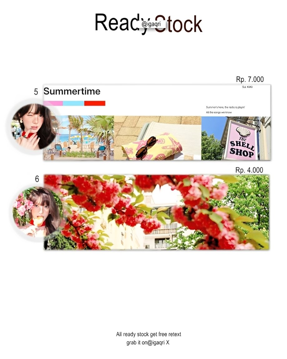 igaqri's tweet photo. Help repost, thank youu 🥺☁️✨️

Aku ada layout ready stock KiiKii Sui &amp; Haum with summer theme 🍉 🌞  price sudah ada di pict &amp; free retext ya ♡ #bealanja #zonauang https://t.co/8baj0ev2WZ