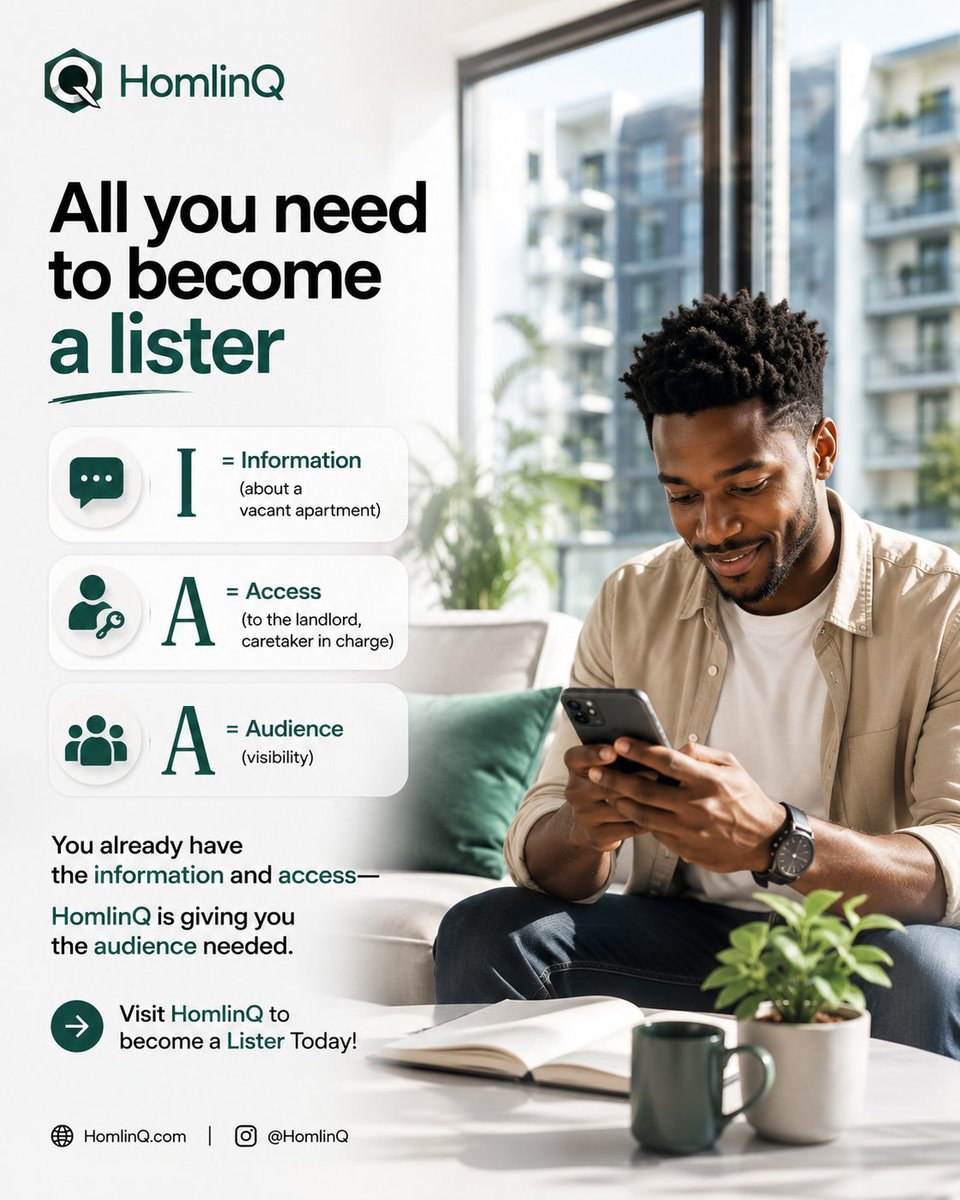 HomlinQ's tweet photo. We've built all you need to earn income for being the reason someone rent their next apartment quicker and cheaper on homlinq.
Visit https://t.co/s5IGSipy7g today! https://t.co/l5ENQn7WLj