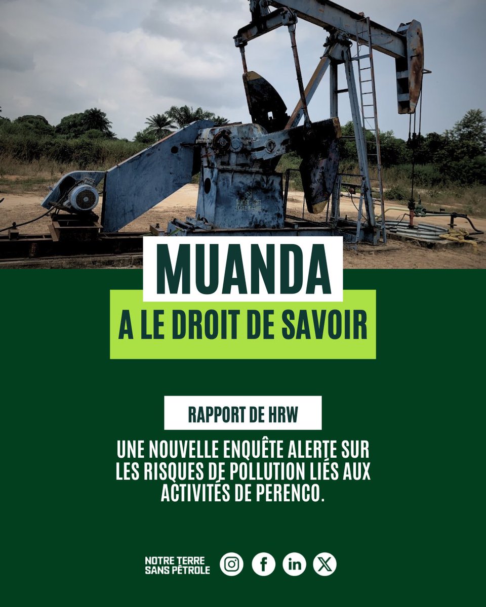 terresanspetrol's tweet photo. À Muanda, les communautés vivent près des torchères, des puits et des pipelines sans connaître leur niveau réel d’exposition à la pollution.

Le rapport publié par @hrw confirme les alertes portées depuis des années sur les activités de Perenco.

1/3 https://t.co/ECnBCwZQaC