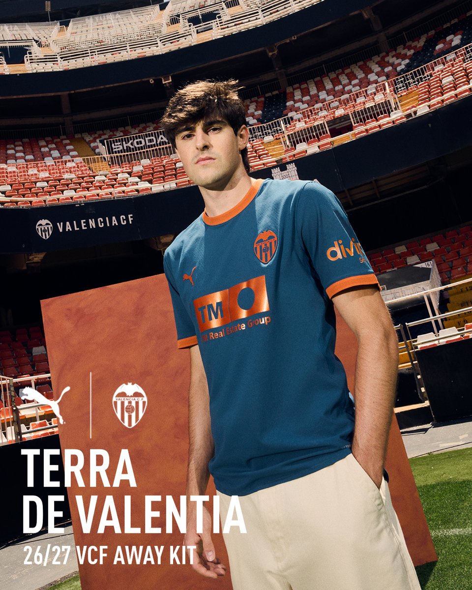 valenciacf's tweet photo. El Valencia CF y PUMA presentan la equipación AWAY 2026-27, inspirada en la esencia del Mediterráneo

@valenciacf ❎ @pumafootball