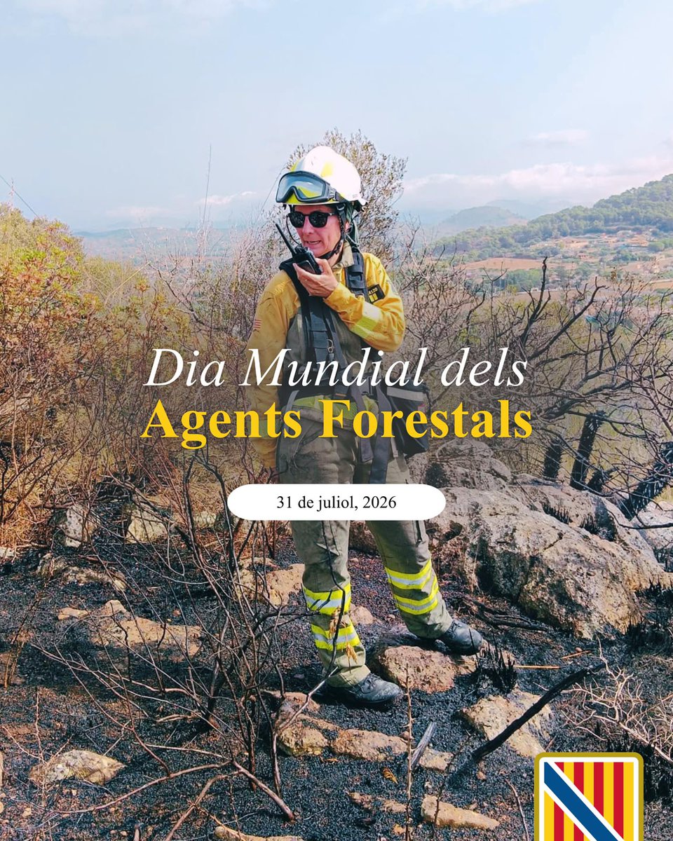 goib's tweet photo. 👨🏻‍🚒 Prevenen els incendis forestals, cuiden els espais naturals i transmeten el respecte pel medi ambient a les generacions presents i futures.

Avui, gràcies als agents de medi ambient de les Illes Balears per protegir i estimar aquesta terra, que és de tots. https://t.co/TBkRQEItzU