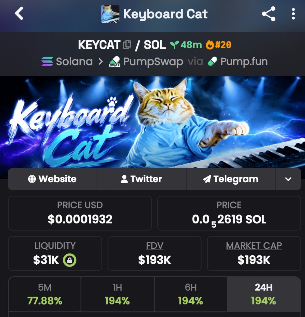 JusticeAlpha01's tweet photo. Up up way 

3w7WDfp8Gq6NHCgTRRWdg6RChYCdb54N4Ak2ZHk9pump

$keycat https://t.co/J4v0vYYwhF