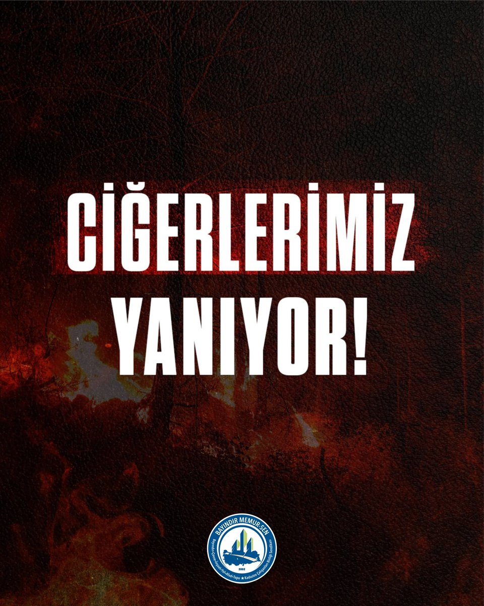BayndrMemurSen's tweet photo. Türkiye’nin birçok bölgesinde etkisini sürdüren orman yangınları hepimizin yüreğini yakıyor.

Yeşil Vatan’ımızı korumak için büyük bir özveriyle görev yapan tüm orman kahramanlarımıza, itfaiye ekiplerimize, kamu personelimize ve gönüllülerimize kolaylıklar diliyor; yangınlardan etkilenen tüm vatandaşlarımıza geçmiş olsun dileklerimizi iletiyoruz.

Bu zorlu süreçte hepimize önemli sorumluluklar düşüyor. En küçük bir ihmal bile telafisi mümkün olmayan acılara ve büyük kayıplara neden olabilir.

Lütfen ormanlık alanlarda ateş yakmayalım, sigara izmaritlerini doğaya atmayalım, yangına sebebiyet verebilecek her türlü davranıştan kaçınalım. En küçük bir duman ya da yangın belirtisi gördüğümüzde ise vakit kaybetmeden 112 Acil Çağrı Merkezi’ni arayarak yetkililere bilgi verelim.

Yeşil Vatan hepimizin ortak emaneti. Bir kıvılcımın büyük bir felakete dönüşmesine hep birlikte engel olalım.
