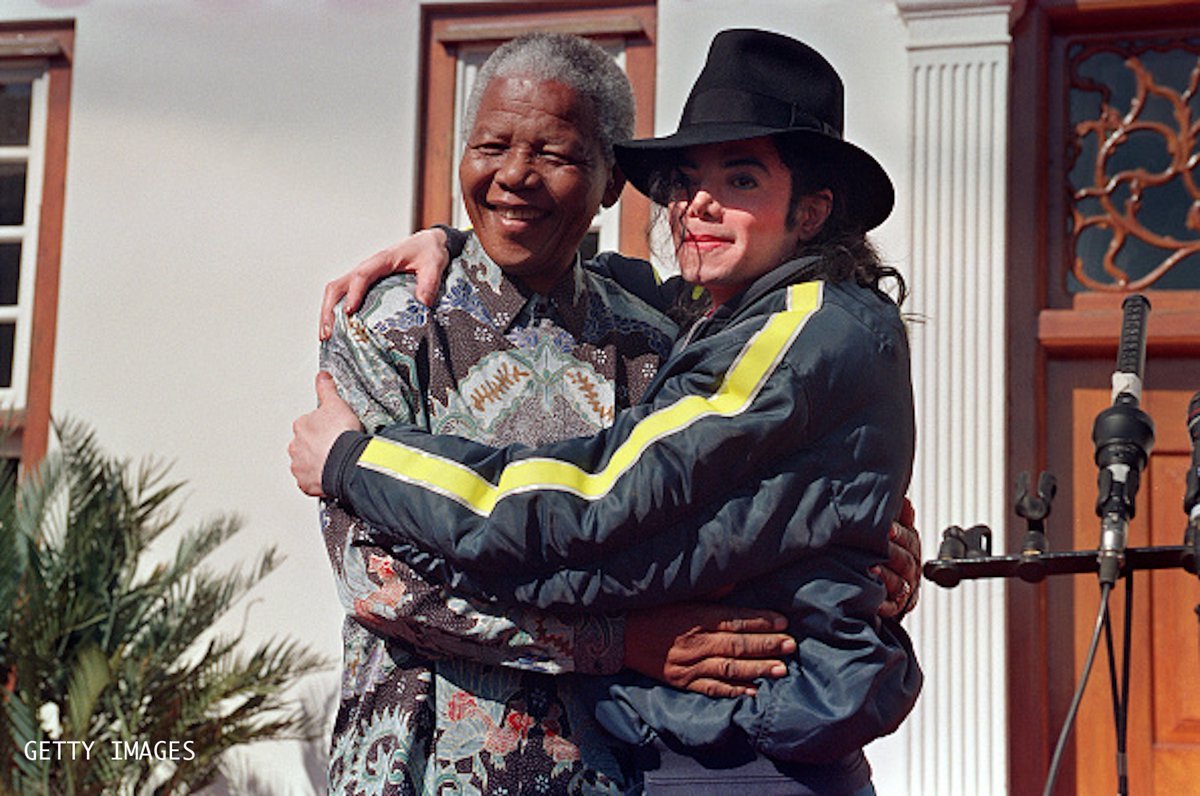 MichaelJaccxon's tweet photo. This week in 1996 the King of Pop  Michael Jackson made his first visit to South Africa where he met President Nelson Mandela beginning a friendship that lasted 13 years  Jackson visited South Africa as part of his world tour https://t.co/vc0GewuxgT