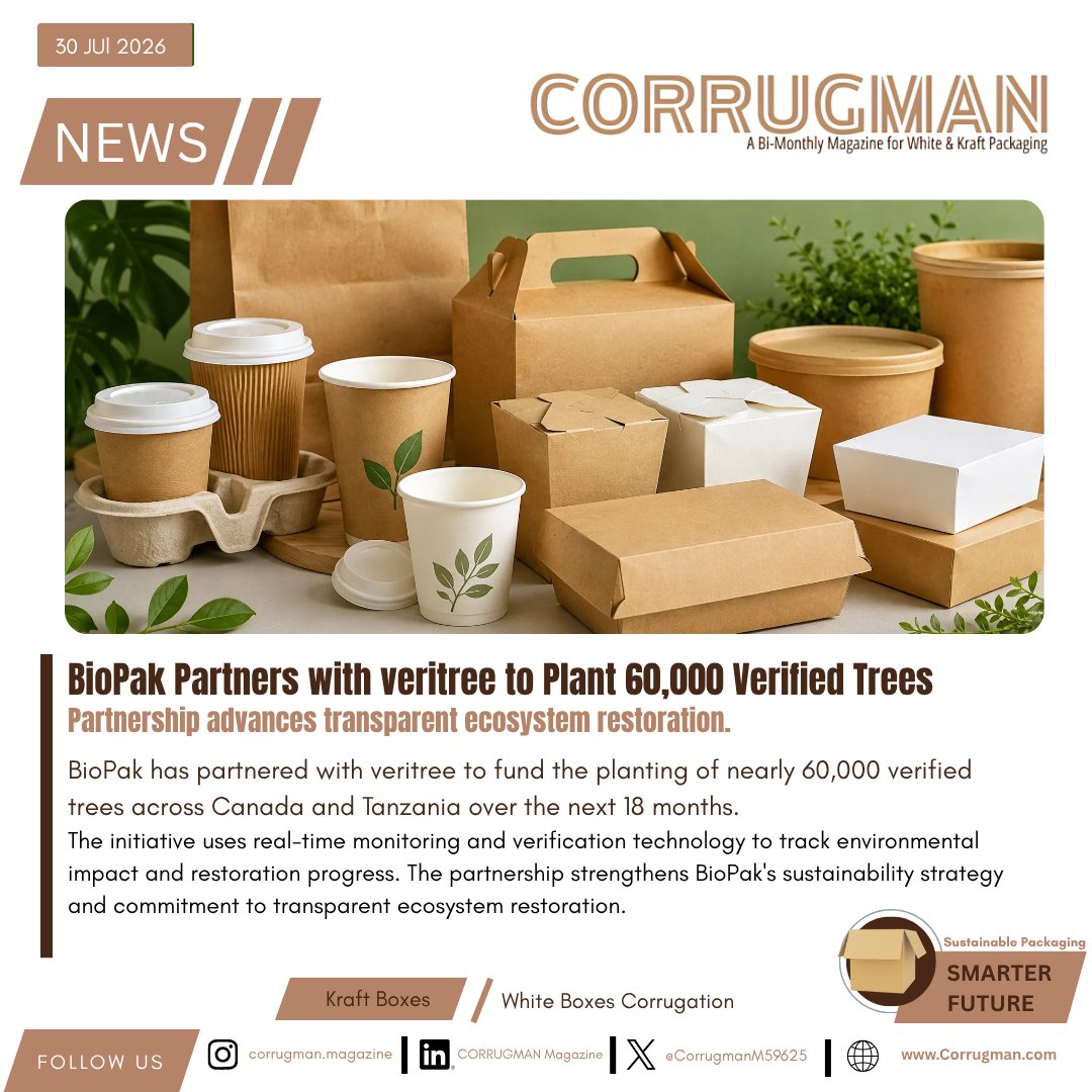 CorrugmanM59625's tweet photo. BioPak Partners with veritree to Plant Nearly 60,000 Verified Trees
Tap The Link To Read The Full News. 👇
https://t.co/KhyjbFVJ2y
Follow For More Latest Industry News.
| #BioPak | #veritree | #Sustainability | #TreePlanting | https://t.co/blkncZ33xD