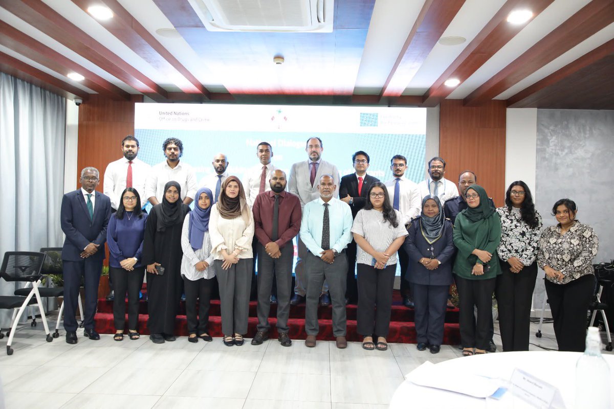 UNODC_ROSA's tweet photo. Strengthening national responses through partnership is key to prevent &amp; combat the smuggling of migrants.

@UNODC supported the Government of Maldives in fostering dialogue &amp; cooperation among national institutions to enhance coordinated action &amp; protect.

#EndMigrantSmuggling https://t.co/TIrTjd07uc