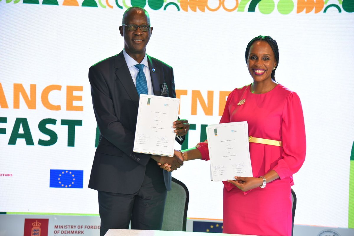 ugbankers's tweet photo. Reflecting back on a milestone moment for Uganda's financial sector.

Our Executive Director, Mr. Wilbrod Owor, signed a Memorandum of Understanding (MOU) with aBi Finance for the implementation of the International Financial Reporting Standards (IFRS) S1, S2 and Global Reporting Initiative (GRI) Capacity Building Project, which marked a significant step toward embedding sustainability at the core of Uganda's banking industry.

In his words, "This ESG Capacity Building Project marks a new chapter, embedding sustainability into our operations as financial institutions to improve lives, strengthen our economy, and ultimately drive the national vision of growing GDP to USD 500 billion by 2040." - Mr. Wilbrod Owor

From expanding Agent Banking from under 1,000 branches to over 27,000 agents nationwide to driving ESG capacity building across the sector, the partnership with aBi Finance continues to deliver impact where it matters most.

#aBiFinancePartners | #SustainableFinanceUG | #PromotingPartnerships | #TransformingBanking
