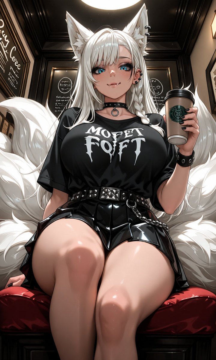 NylaKatsuki's tweet photo. Good morning, little ones. I trust you slept well? You'll need all your energy if you intend to keep up with me today. Though... watching you try can be entertaining enough. ♡ 🦊 https://t.co/ZDaefOvH8m