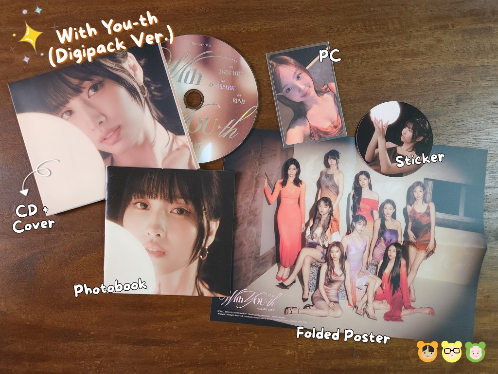 bringsucart's tweet photo. 📣 SALE

Still available! Get these unsealed TWICE With You-th digipack albums at lower prices! See photos for inclusions.

Buy via Shopee only

🛒 Check out here: https://t.co/fTQqJ7tvl7

🏷 wts lfb ph momo mina dahyun tzuyu https://t.co/TAB3D0WioK