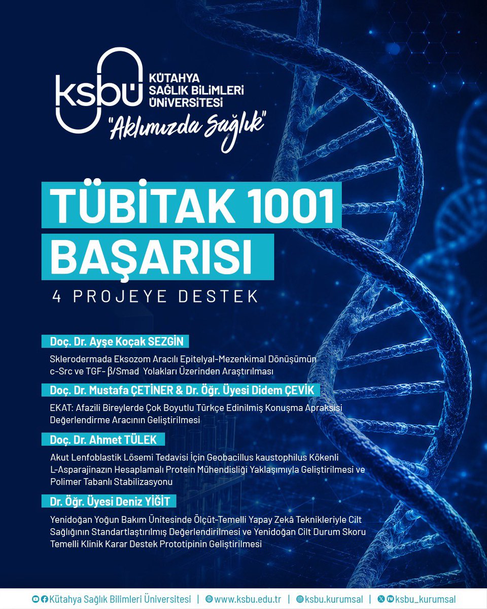 ksbu_kurumsal's tweet photo. TÜBİTAK 1001 BAŞARISI

https://t.co/b3hJuljI8K https://t.co/ugqmSFmqnW
