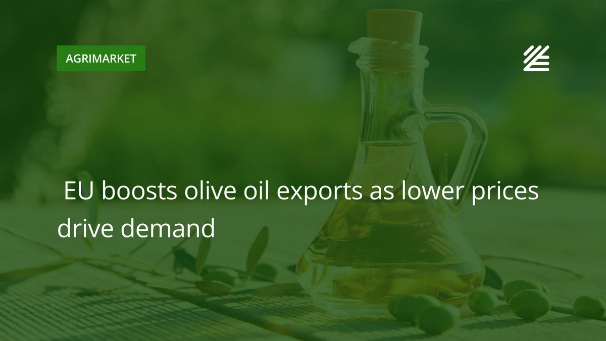 UkrAgroConsult's tweet photo. ๐ช๐บ #EU boosts #olive_oil exports as lower prices drive demand
EU is expected to increase olive oil exports by 6% to 794 thsd tons in the MY 2025/26.
Read more ๐https://t.co/qMGcQhzrKX https://t.co/XxbWFP8nVp