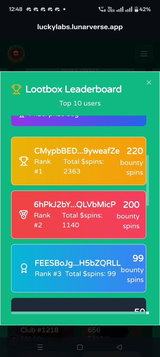Lucky_Leps's tweet photo. GM❤️ Happy Thursday Leaderboard chasers Lootz Bounty:- 
Buy 100 spin get 9 spin &amp; 1 wheel spot on lucky pot
Buy 200 spin get 18 spin &amp; 2 wheel spot lucky pot
Buy 300 spin get 38 spin &amp; 4 wheel spot lucky pot
https://t.co/eHanaM9MVS
Discord link:-
https://t.co/7FgKk9m9fw
2👇 https://t.co/C0hZkC6ot2