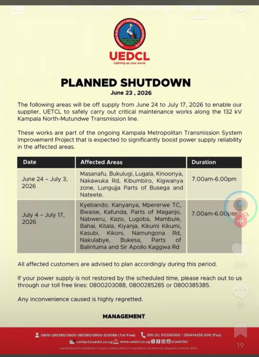 Cloutprince01's tweet photo. Hey @UEDCLTD we were off almost half a month as U upgraded the system 🥹🥹 now what are U upgrading again U can upgrade other ends Namungoona is ok 😭😭😭🤣😭 https://t.co/2KlM8maCBG