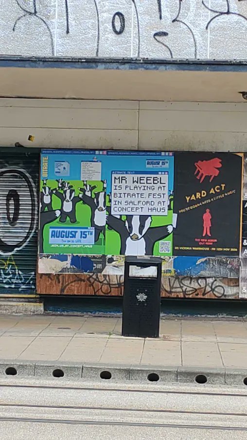 TheWeebl's tweet photo. I love these posters for my Salford gig so much. https://t.co/4jaFYyAlpG