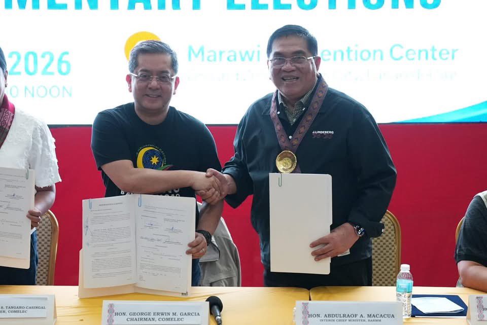 CMSammyGambar's tweet photo. Today, I join COMELEC Chairman George Garcia, the Integrated Bar of the Philippines, and our partners in the Stakeholders’ Briefing on Voters’ Education and the signing of the Memorandum of Agreement to strengthen voter education ahead of the 2026 Bangsamoro Parliamentary Elections here in Marawi City.

As the BARMM Chief Minister and the concurrent Minister of Basic, Higher and Technical Education, I reaffirm the Government’s commitment to bringing voter education closer to our schools and communities. An informed electorate is essential to building a government that truly reflects the will of our people.

Together, let us continue building a #MasMatatagNaBangsamoro, one informed vote at a time.

#SammyGamBARMM
#MoralGovernance
#MasMatatagNaBangsamoro
