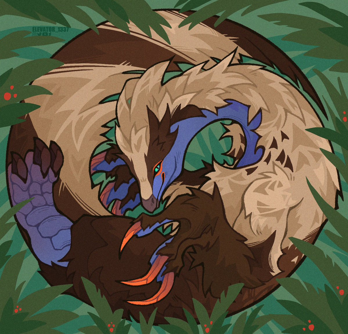 elevator_1337's tweet photo. All revenge on artfight 2026 1\2 
for @Shesterrni @\Silverbloodwolf98 @Cranbo01 https://t.co/bCiT22FgoN