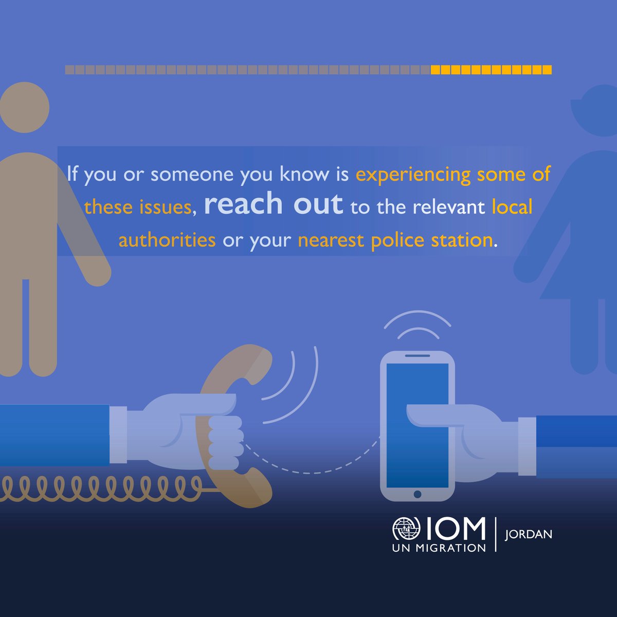 IOM_Jordan's tweet photo. On #WorldDayAgainstTraffickingInPersons, IOM highlights the fight against human trafficking and the need for awareness, prevention, and protection.
The #TrappedBehindTheScam campaign highlights evolving forms of exploitation.
#EndHumanTrafficking #SafeMigration #IOMJordan https://t.co/3EKN0LmGTo