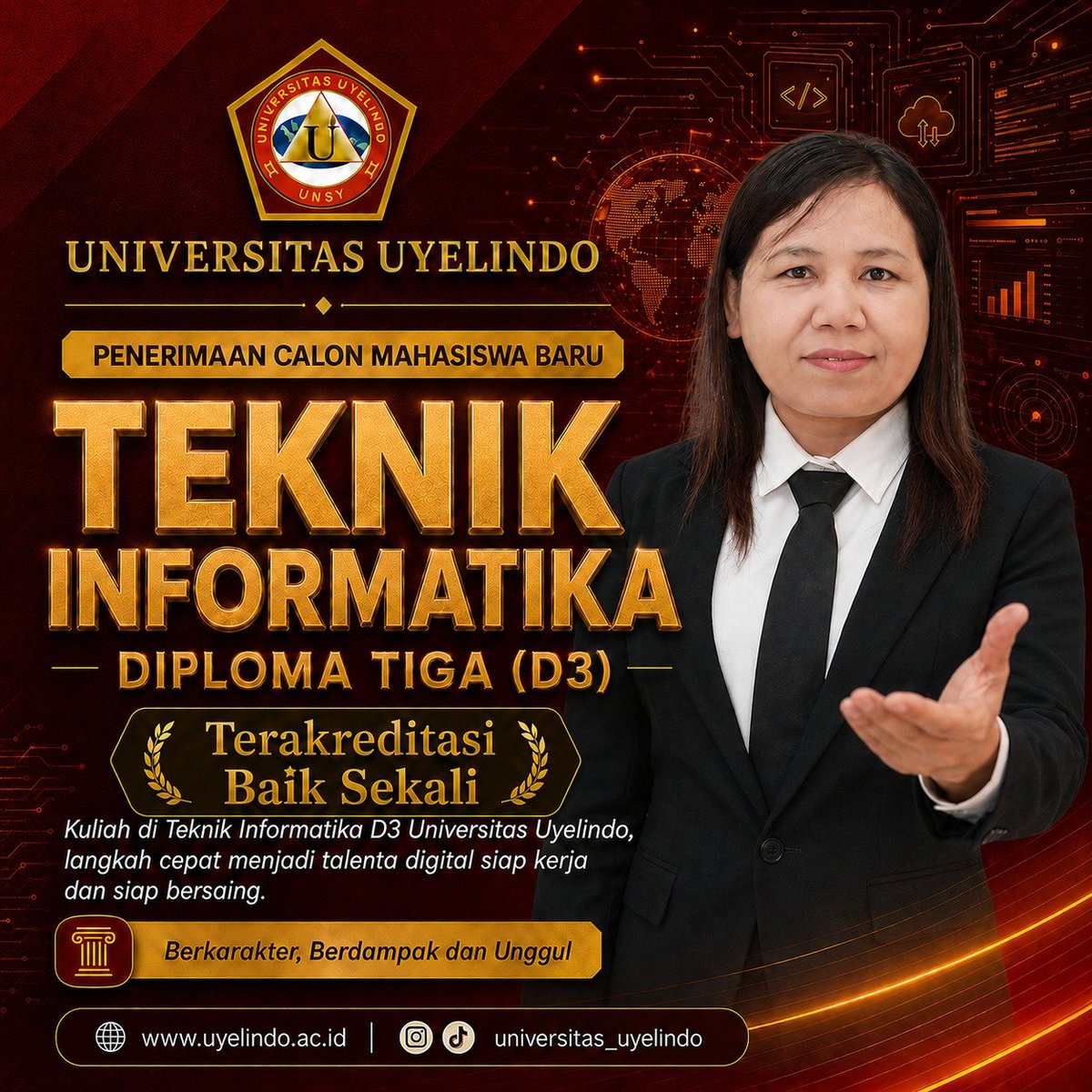 StikomU's tweet photo. Prodi Terakreditasi Baik Sekali #uyelindo #univuyelindo https://t.co/mnTMJPFfKV