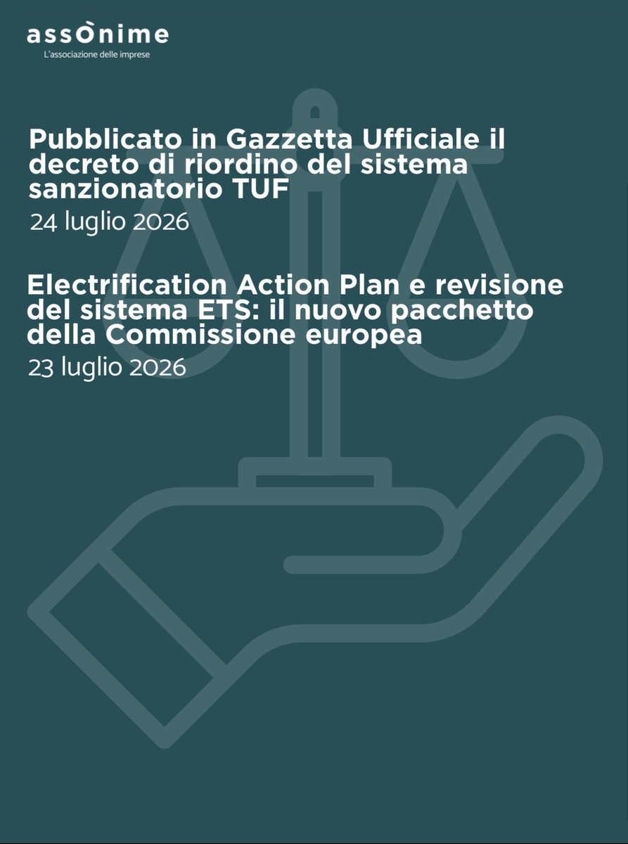 Assonime's tweet photo. 📲 Scarica l’app e attiva le notifiche per ricevere in tempo reale tutti gli aggiornamenti, le novità e i contenuti di @Assonime ➡️ https://t.co/ejrdPqPiIF https://t.co/3z0FK3YqJx