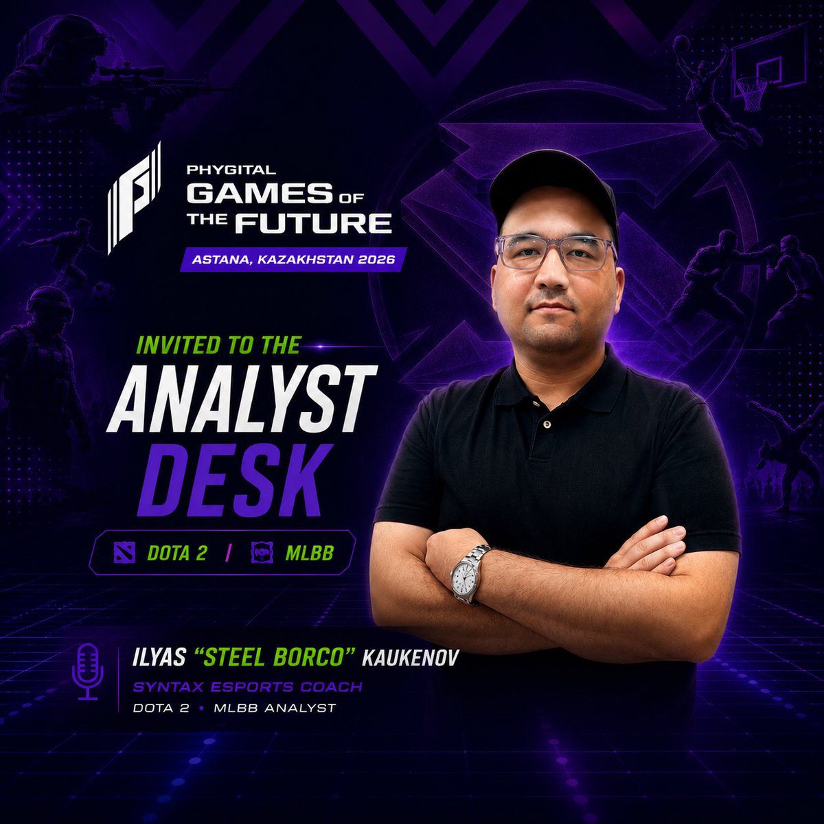Steel_Borco's tweet photo. Astana bound 🇰🇿 Super excited to officially be join the Analyst Desk for both Dota 2 & MLBB at the Phygital Games of the Future 2026. Beyond grateful for this opportunity and everyone who’s supported me along the way. Time to get to work 😎
See you in Astana🔥
#GamesOfTheFuture https://t.co/22fxf8w50I