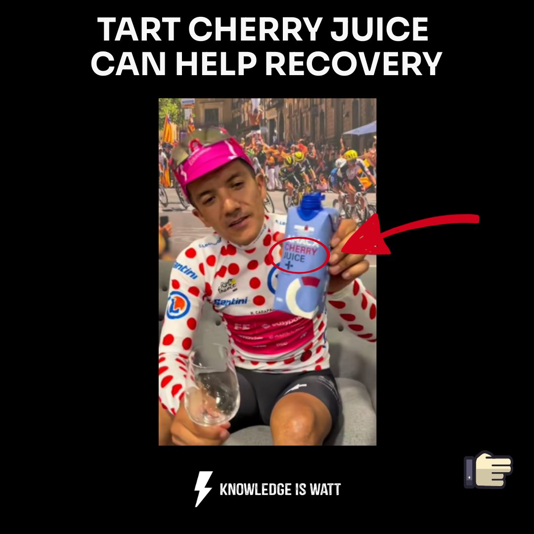 knowledgeiswatt's tweet photo. 1/2
Richard Carapaz didn't celebrate on the Champs-Élysées with a glass of wine, but with cherry juice.

It can enhance recovery during periods of high load, such as a three-week stage race. https://t.co/MfTQUjo7an